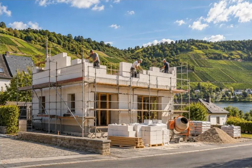 Maisons neuves, extensions, surélévations, maçonnerie, dalles et toitures.